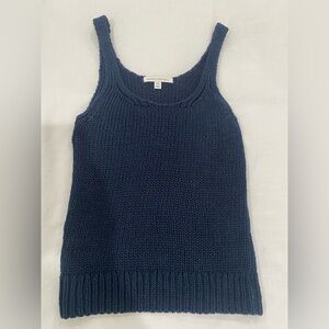 Banana Republic Cotton Sweater Tank Navy Blue